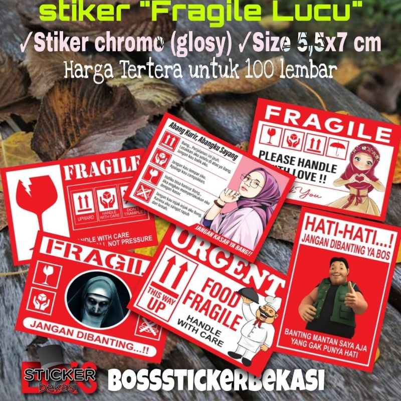 

(100 pcs) STIKER FRAGILE/STIKER FRAGILE LUCU