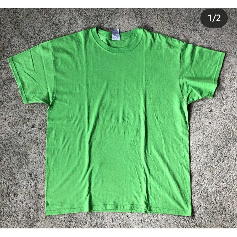 KAOS VINTAGE SECOND JERZEES BASIC GREEN TEE T-SHIRT KAOS UNISEX PAKAIAN PRIA BAJU ATASAN