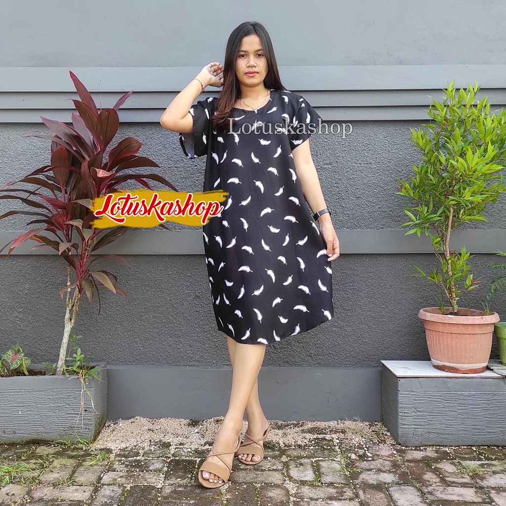 Daster Bali Daisy-Quil Hitam