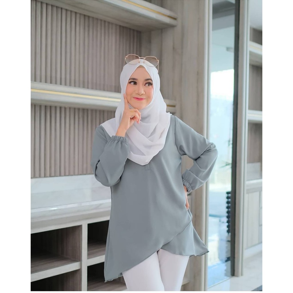 GF02 ~ RAMADHAN SALE [OBRAL] TURAM BLOUSE size S M L XL atasan muslim wanita matt PREMIUM CREPE HQ