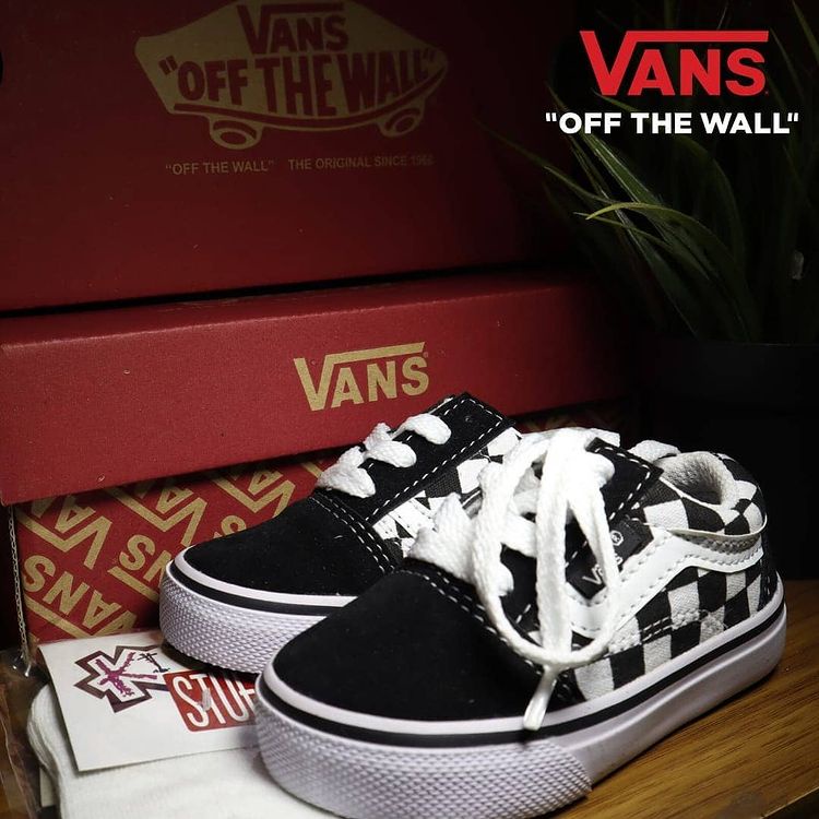 sepatu vans anak motif catur Size 21-35