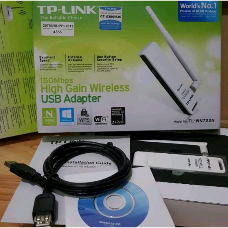 Wireless USB Adapter TP-Link TL-WN722N 150Mbps versi 1, Wifi USB TpLink