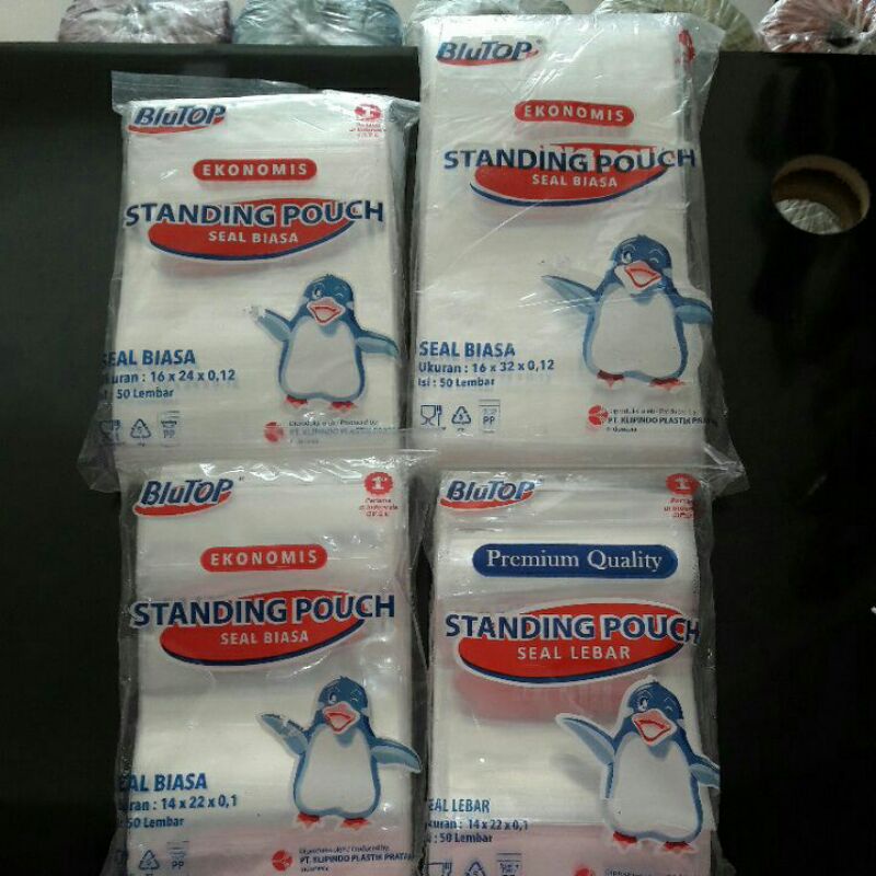 STP / STANDING POUCH BLUTOP Besar/Plastik cemilan/Plastik Kiloan/Tempat Snack/plastik Kemasan/Kemasa