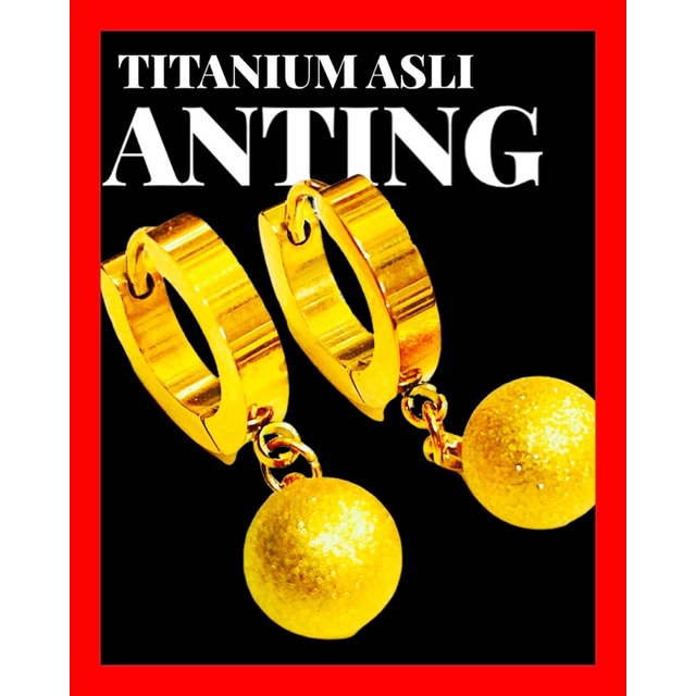 anting wanita//anting klip//anting titanium//titanium asli/titanium