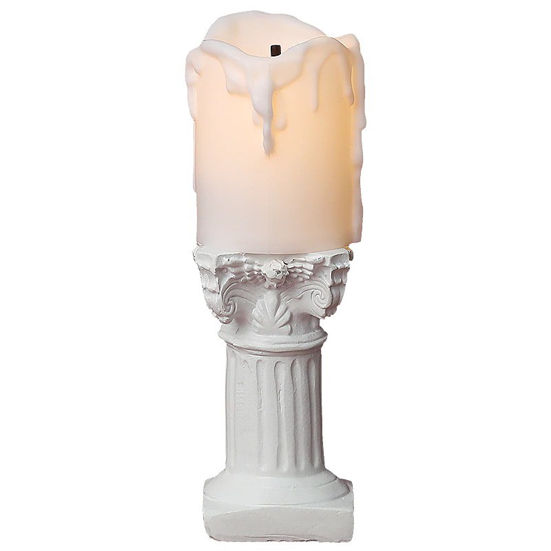 Properti Dekorasi Foto Produk Mini Romawi Kuno Model Pilar Pantheon - White