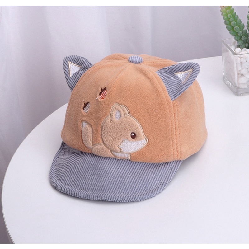 Topi Baseball Anak Bayi Squirrel Untuk Anak Laki Laki Anak  / Baby Baseball Hat-Coklat