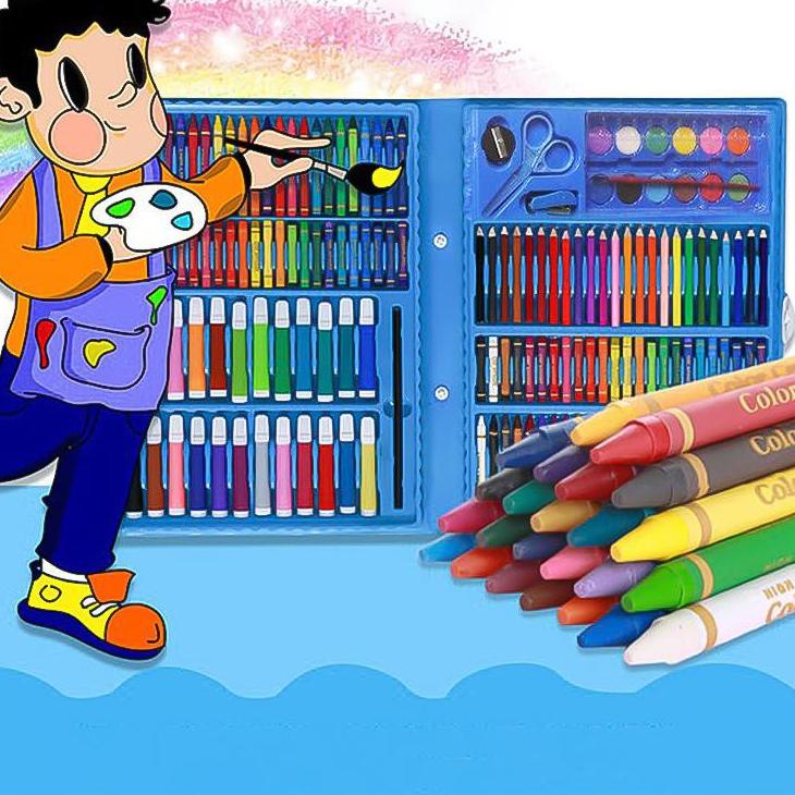 

[XeN ㊙] Homeeasy Oil Pastel Crayon 150 Macam Warna Set Koper 150 in 1 Cocok Untuk - CP4 /New kolection