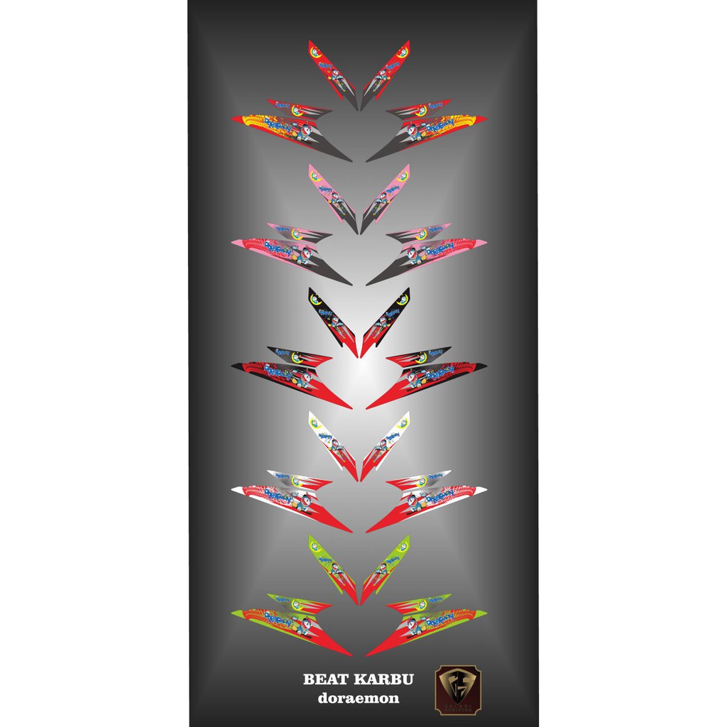 Striping beat karbu - Stiker Decal beat karbu 2008-2012 doraemon