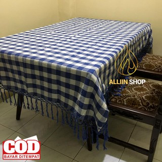 TAPLAK MEJA MAKAN 6 KURSI UKURAN 200cm x 140cm TENUN RAJUT TAPLAK MEJA MAKAN 6 KURSI UKURAN 200cm x 140cm TENUN RAJUT