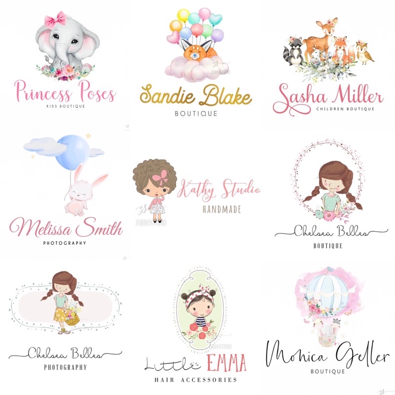

(DRAN KIDS CUTE) JASA BIKIN DESAIN LOGO BISNIS OLSHOP SIMPLE