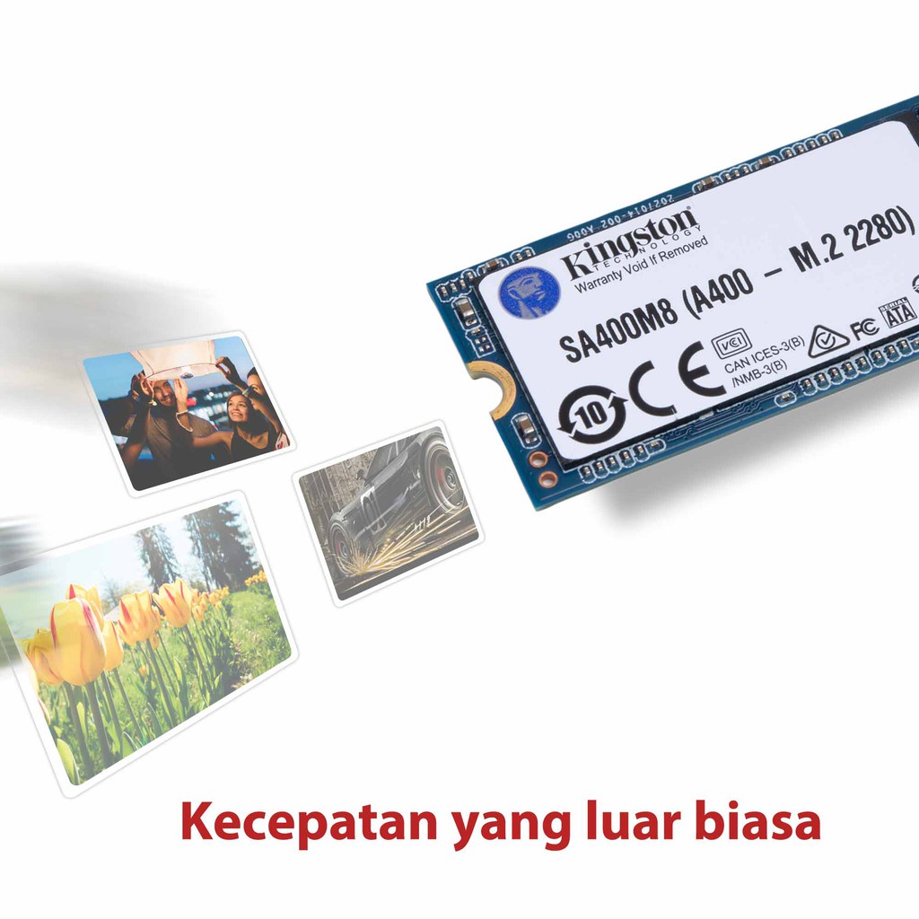 SSD M.2 KINGSTON A400 250GB - Ori Resmi 3 Tahun Sata M2 2280 3D Nand