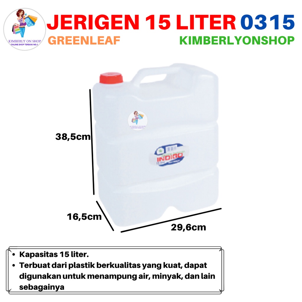 Jerigen Segi Indigo 15 Liter 0315 Green Leaf