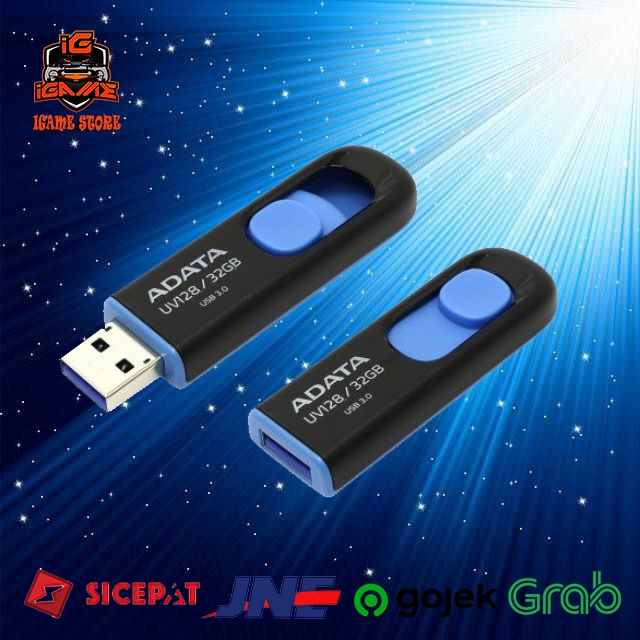 Flashdisk ADATA UV128 USB 3.0 slider 32GB - Original NAMPOL Gan