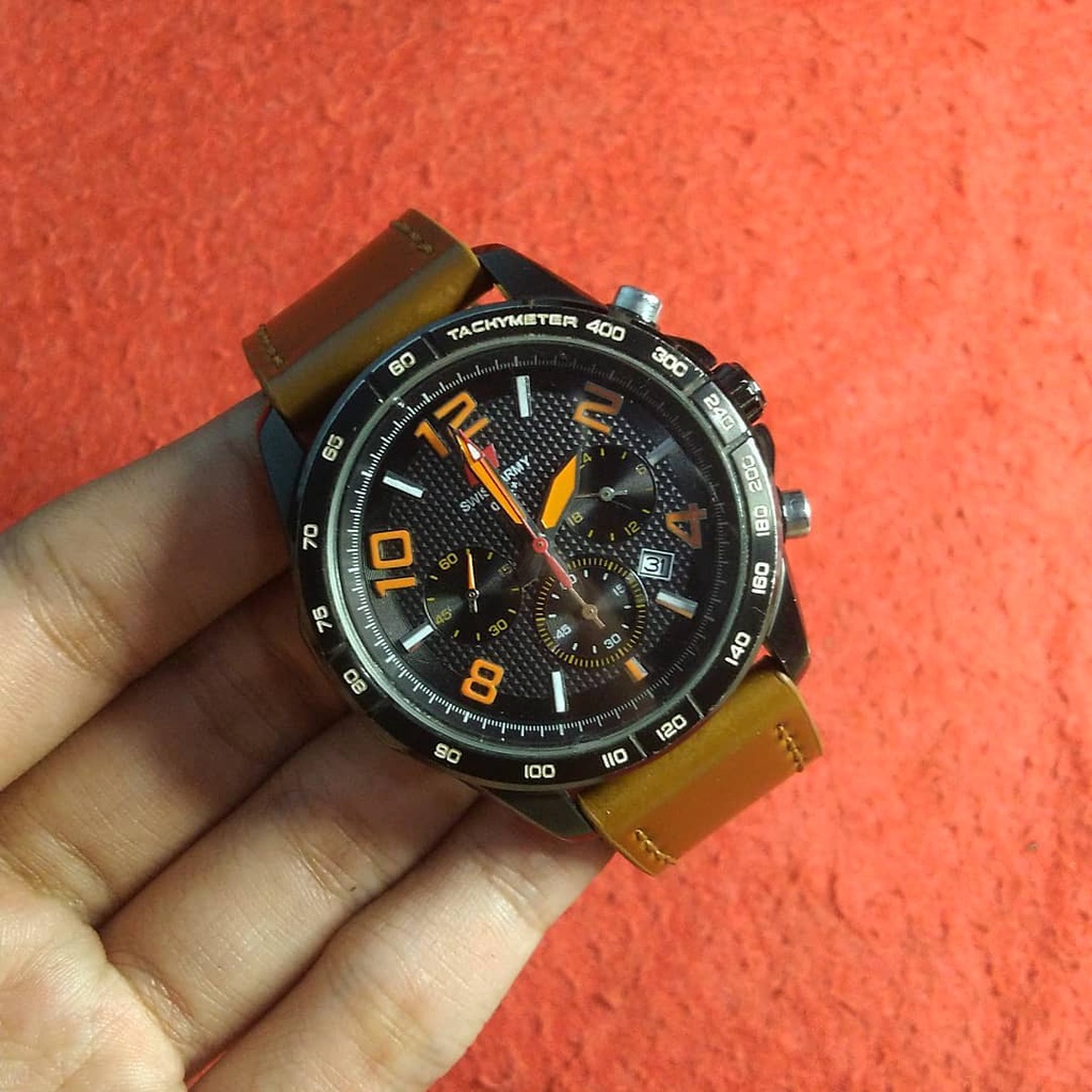 Jam Tangan Second - Swiss Army Chronograph Original