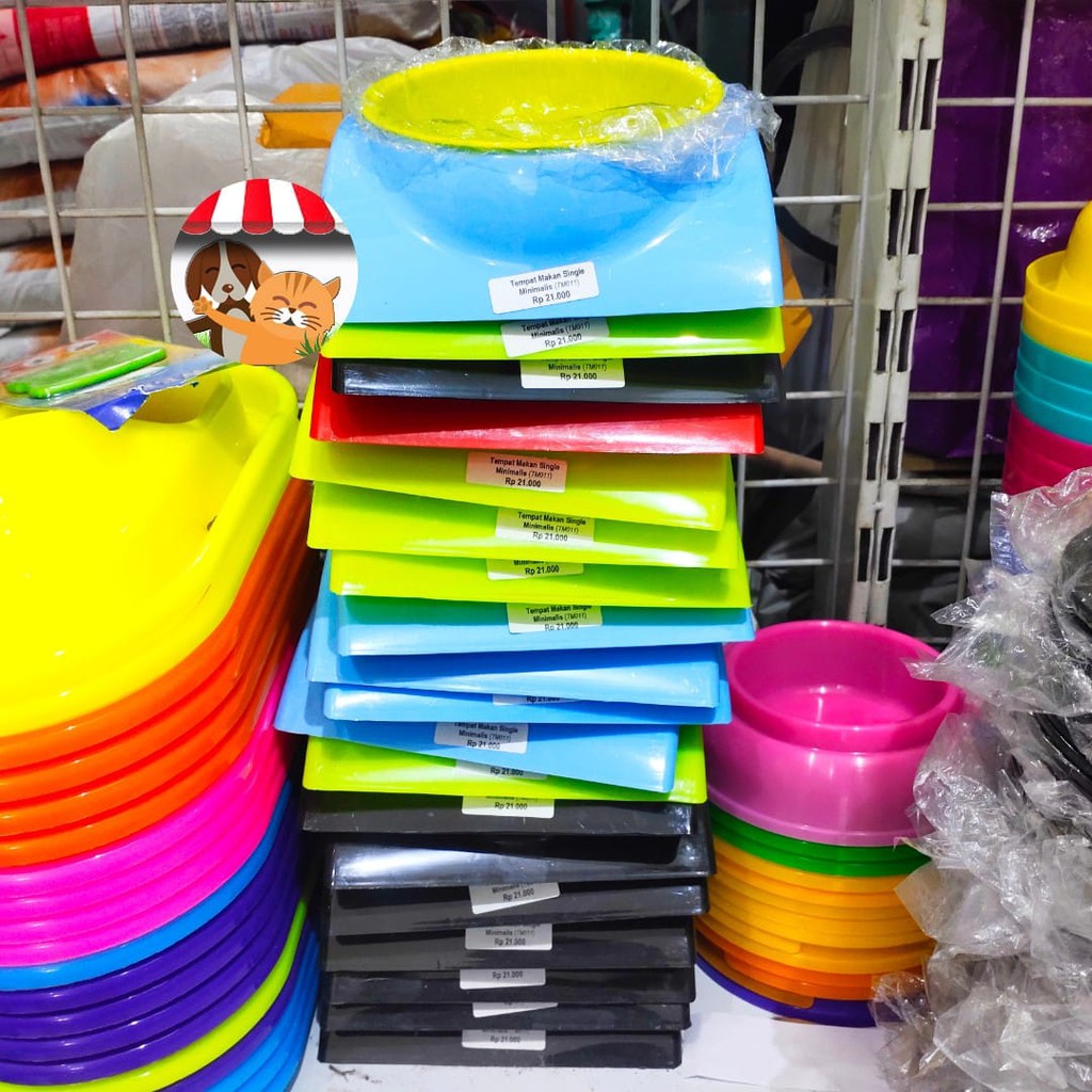 Tempat Makan Tempat Minum Hewan Plate Single Minimalis