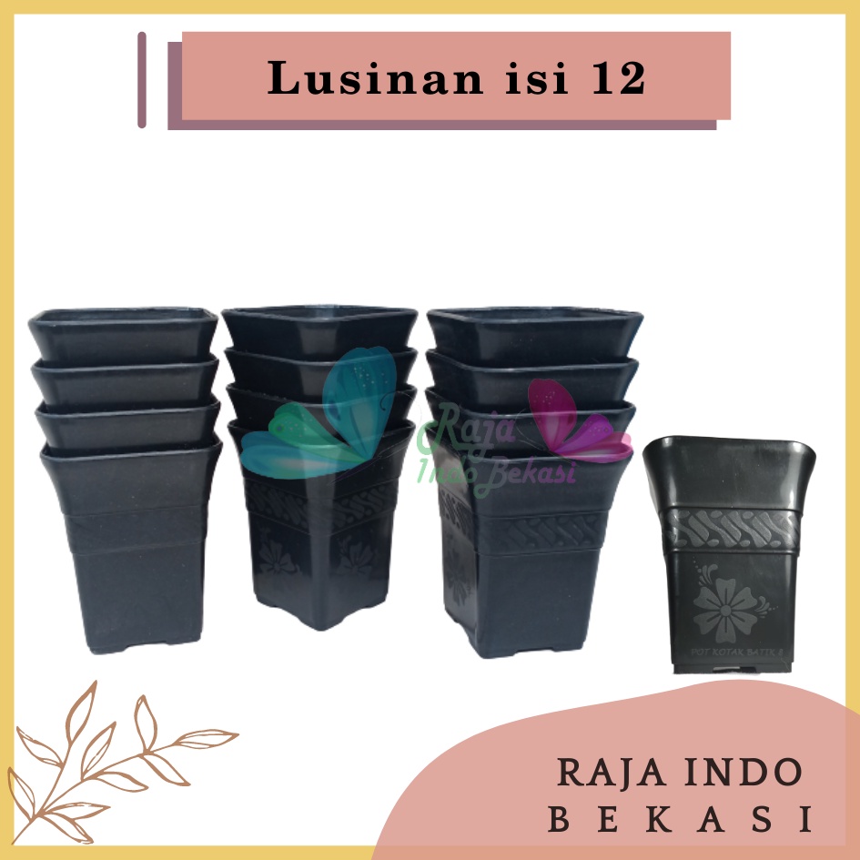 Lusinan Pot Kotak Sofi Batik 8 Cm Hitam Tebal Pot Kaktus Mirip Juos Juoss Mini Pot Kotak Tinggi 8 10 Cm Bunga Artificial