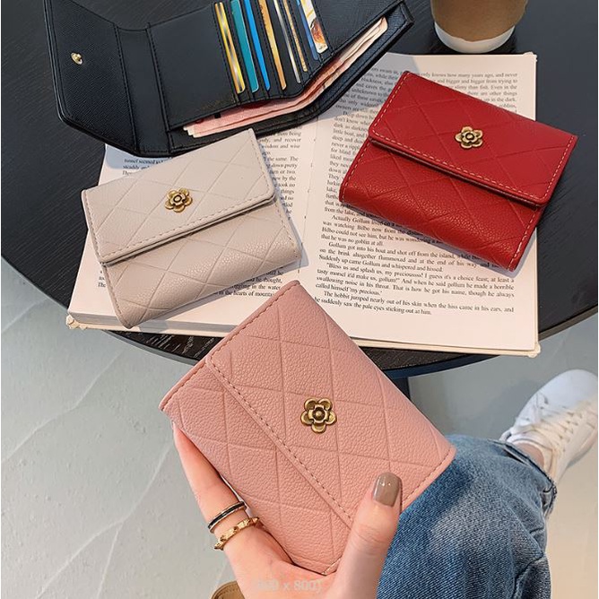 BV.ID DL460 DOMPET LUCU MINI MOTIF BUNGA  WANITA CEWEK KECIL KOIN KARTU WALLET FASHION COD