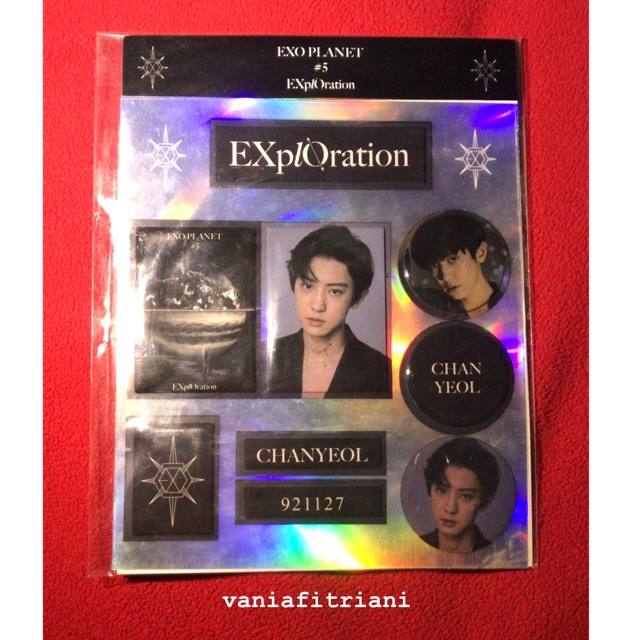 OFFICIAL STICKER CHANYEOL EXPLORATION EXO EPOXY