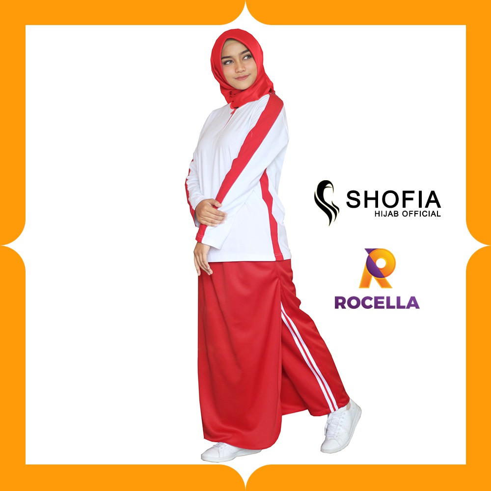 Rocella Rok Celana Sporty Wanita Muslimah Senam Olahraga Jogging Sepeda Training