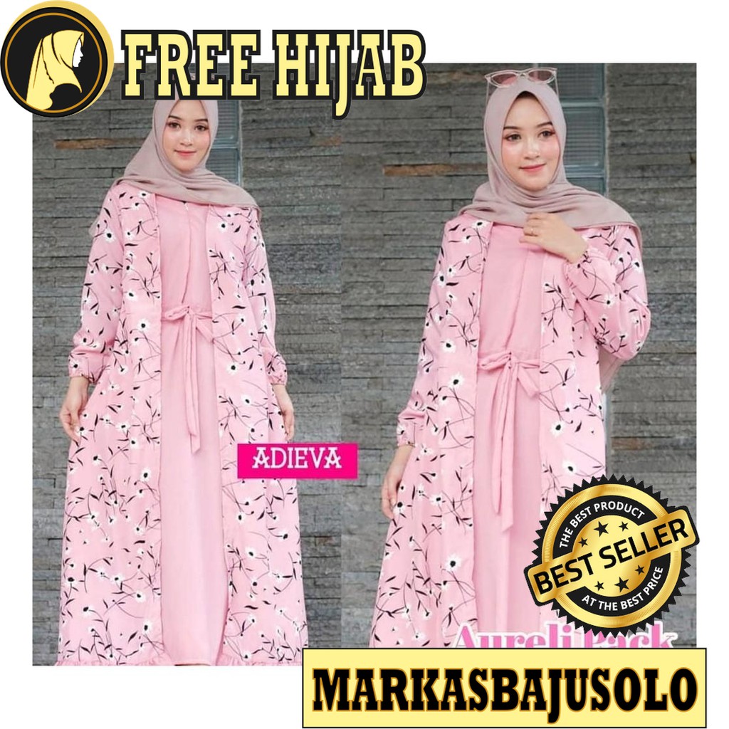 AURELI PACK GAMIS BUSUI RESLETING DEPAN BSW MONALISA MAXMARA / GAMIS SYARI MURAH BRUKAT PLISKET