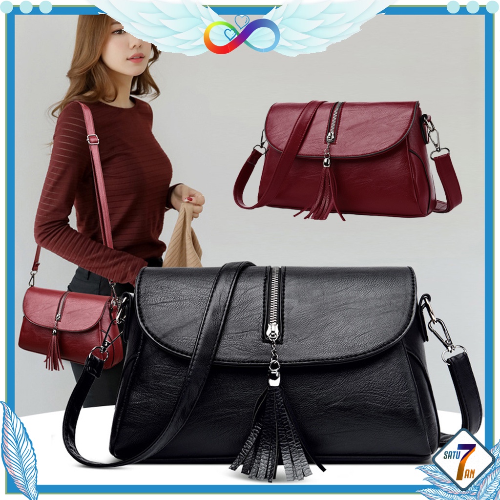 Satu7an T177 TAS SELEMPANG WANITA Sling Bag Slempang Murah Bahan Import Grosir COD Clutch  Shoulder