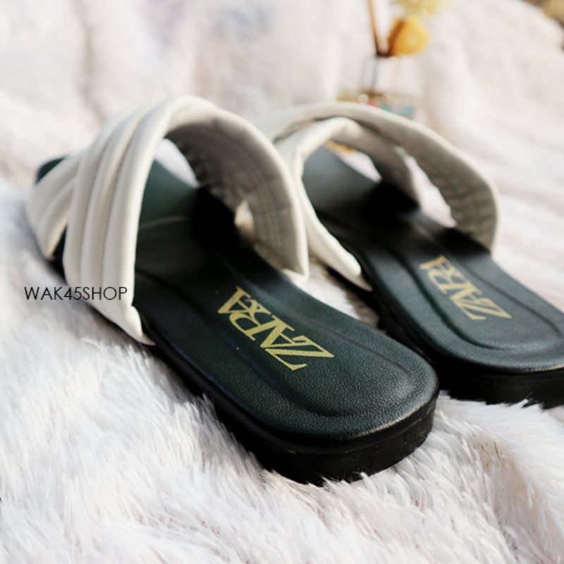 sandal selop Zara sandal wanita Taha sandal teplek cewek trendy