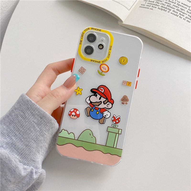 Soft case TPU Motif super Mario Untuk iphone 11 12 13PROMAX X XS XR XSMAX 7 8 Se 2020 PLUS