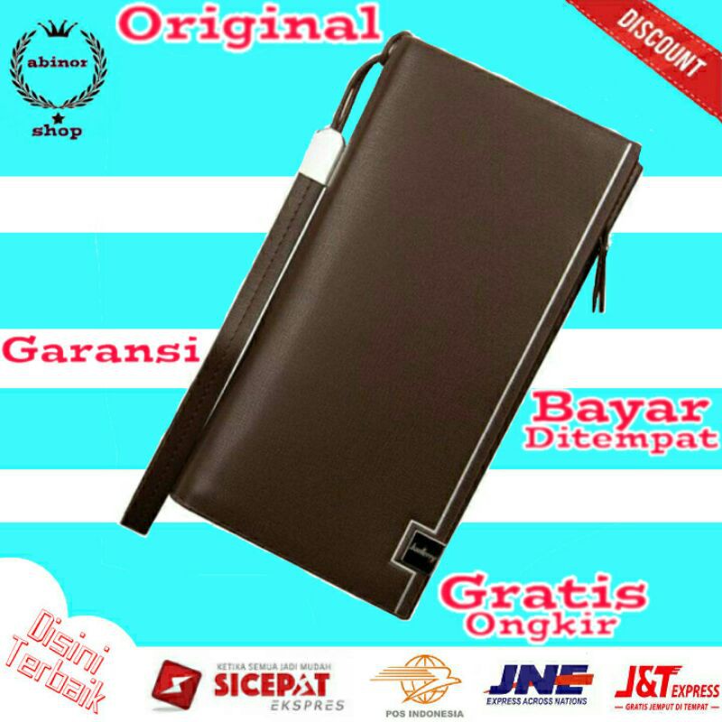 Dompet BAELLERRY ORI ORIGINAL Panjang Pria LAKI LAKI COWOK COWO KOIN KAIN RESLETING KEREN JA 171
