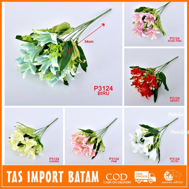 TIB  COD P3124  ( 1 KG BISA 23 PCS ) BUNGA DEKORASI /BUNGA BUKET / BUNGA ARTIFISIAL BUNGA HIAS