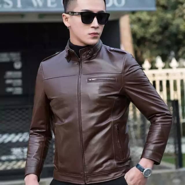 Jaket kulit semi leather