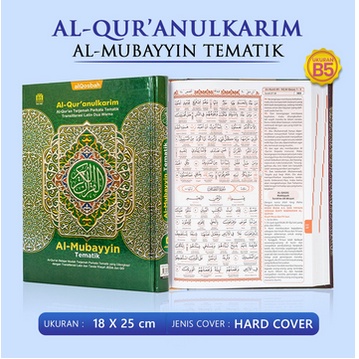 Al quran Al Mubayyin B5 Alquranulkarim Tematik Terjemah Perkata Transliterasi Latin Dua Warna ukuran standart REGULER