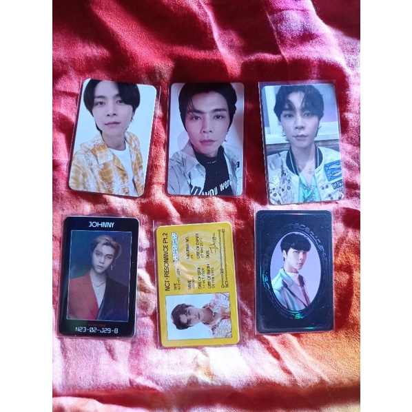 Johnny photocard mumo sticker, id card, ac, yb, kihno poetic, ncit