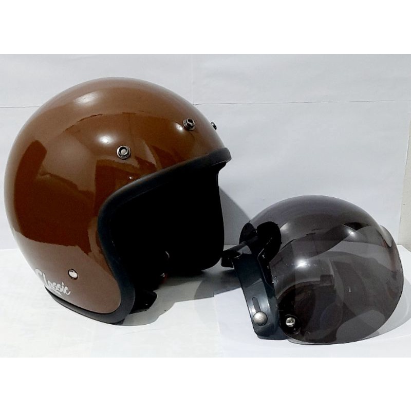 Helm Bogo Coklat Classic
