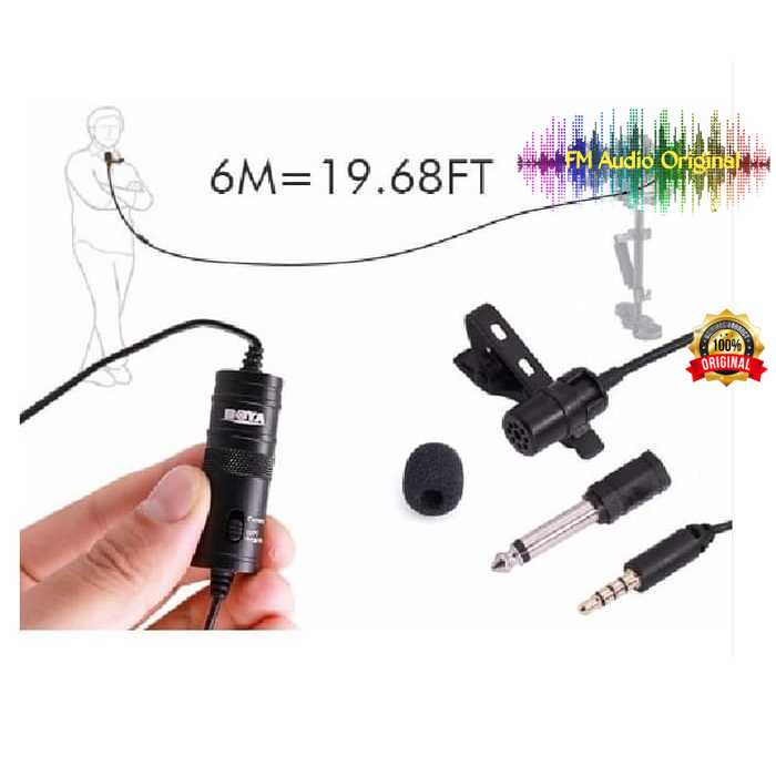 FM Audio Original / Microphone Mic Clip On - mic rapat / mic laptop / mic komputer / mic external / 