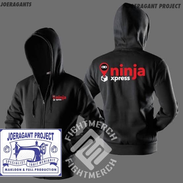 JAKET HOODIE NINJA XPRESS BANYAK MODEL ZIPPER JASA KIRIM EXPRESS JP