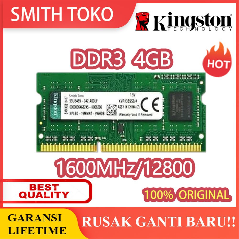 Promo Ram laptop Kingston SODIMM 4GB DDR3 12800 DDR3 1600 4G sodim Limited