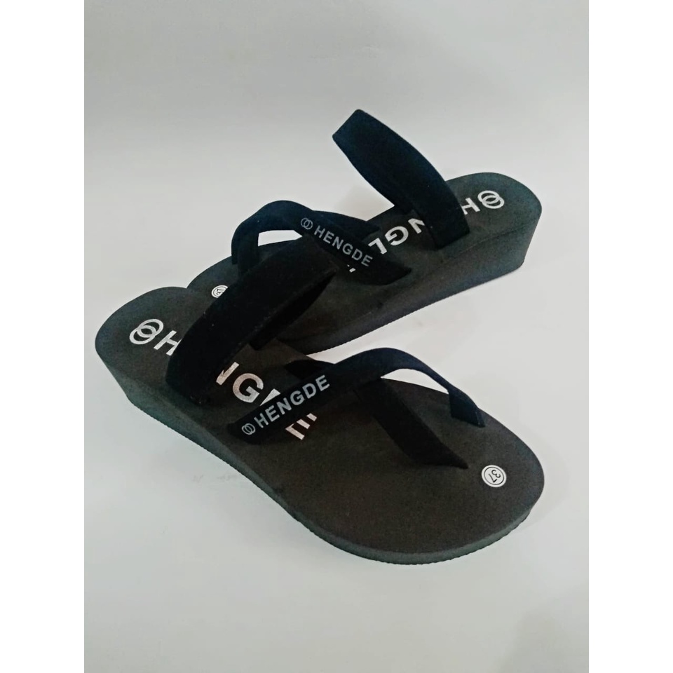 SANDAL SPON WEDGES SLG WANITA TALI SILANG