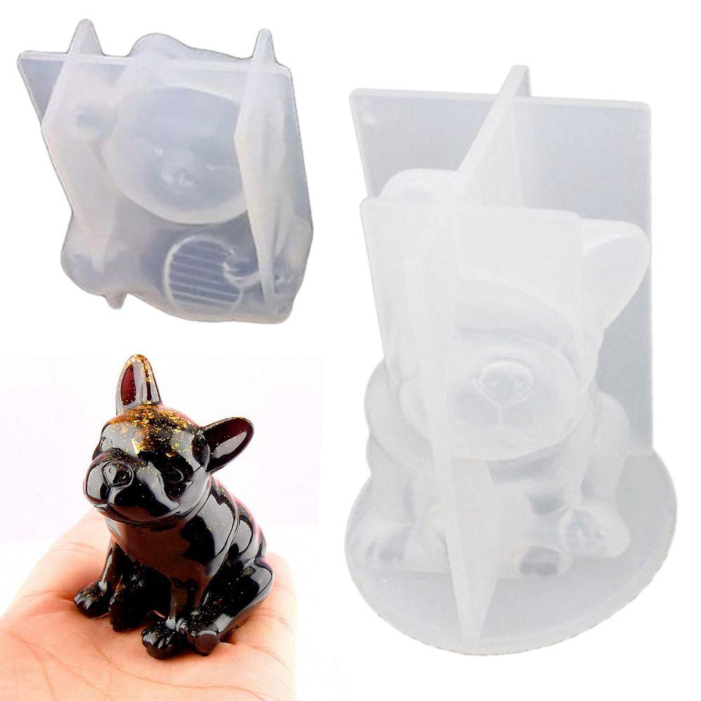 [Elegan] French Bulldog Cetakan Lucu DIY Untuk Dekorasi Kue Pembuatan Sabun Perhiasan Kalung Plester Kucing Anjing Resin Casting Cetakan