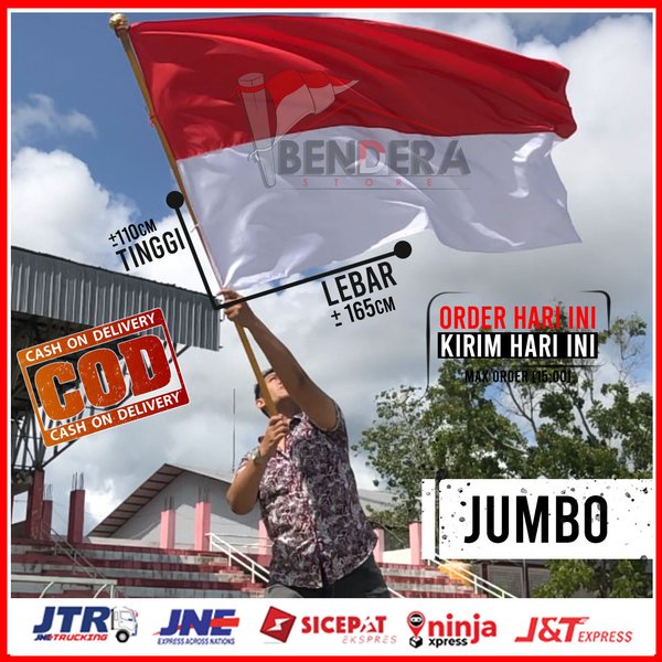 RPM Bendera Merah Putih 180 x 120 - bendera besar - bendera jumbo - termurah - Terlaris