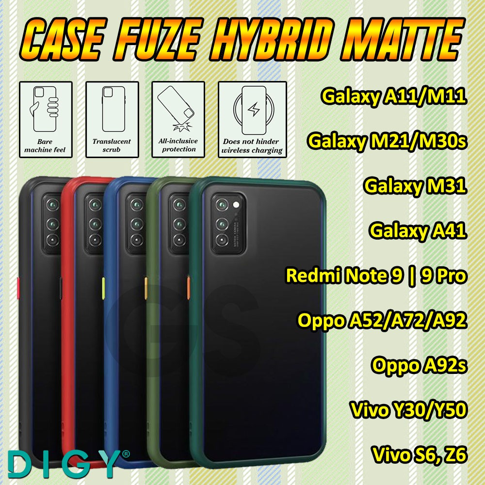 Casing Import promo murah Samsung A31  Fuze Hybrid Matte Case