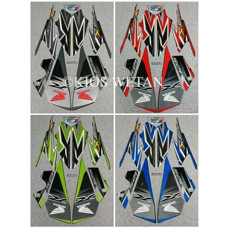 STIKER STRIPING LIS STANDAR ORI HONDA SUPRA X 125R 125 R TAHUN 2012