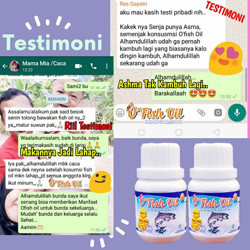 Minyak Ikan O Fish Oil Ikan Salmon Penambah Nafsu Makan, Mencerdaskan, dan Menguatkan Imun Anak