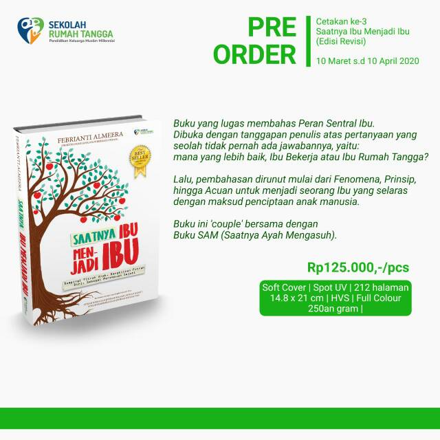 PRE ORDER Cetakan ke-3 Buku Saatnya Ibu Menjadi Ibu (SIMI)