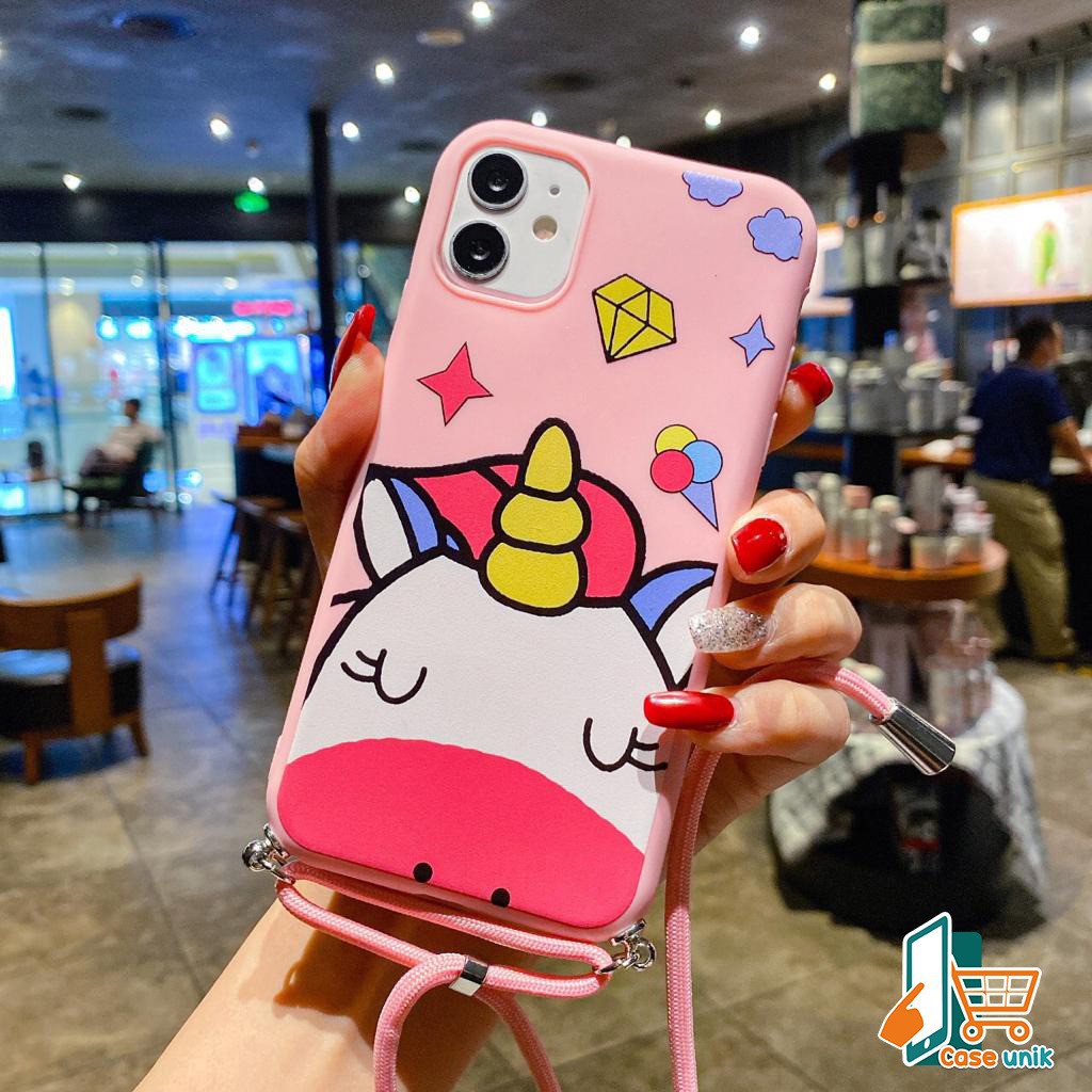 SS153 case Slingcase Lanyard UNICORN Oppo F1s A59 A3s A5s A7 A11k A12 A5 A9 A31 A8 2020 CS2282