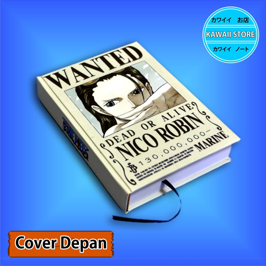 

Notebook / Pocket book Hard Cover Anime One Piece Wanted NICO ROBIN uk A5 & A6 / Notes Book