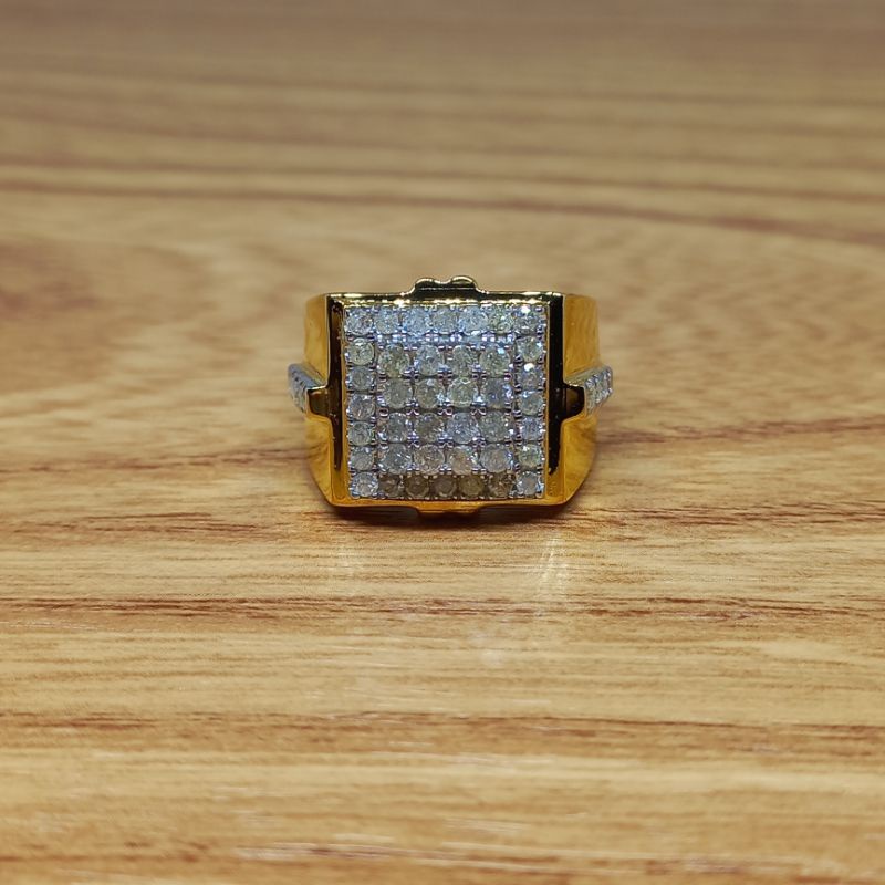 cincin perak pria full berlian