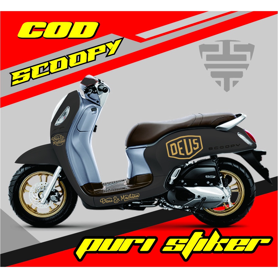 stiker cutting SCOOPY DEUS ex machina cutting stiker striping decal motor scoopy 2017 2021