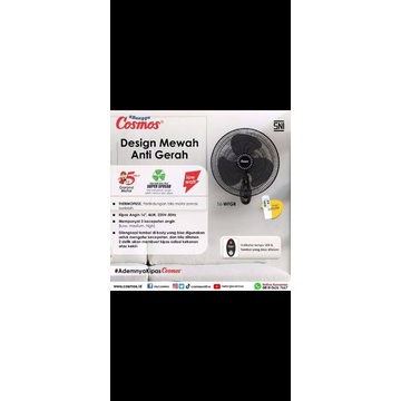 kipas dinding remote cosmos wallfan cosmos remote wfgr hitam