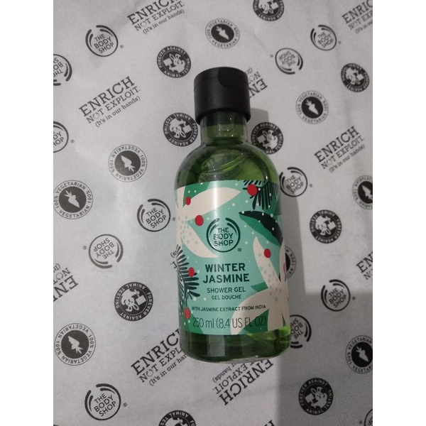 Jual winter Jasmine shower gel the body shop Indonesia