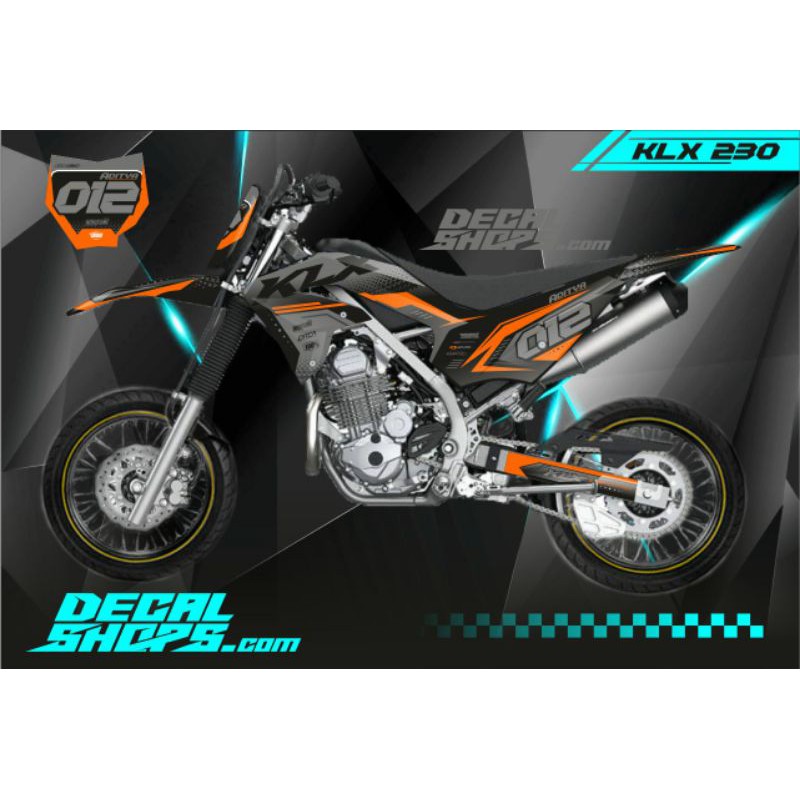 decal klx bf keren decal klx 230 simpel decal klx 230 gold decal klx supermoto